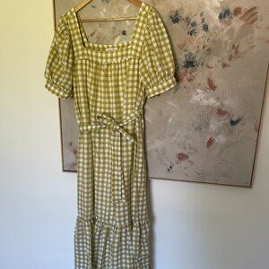 Emory Park Green Gingham Dress Medium